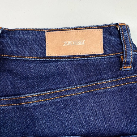 ZARA Hi Rise Denim Skinny Jeans Sz 4 Blue - Picture 7 of 7